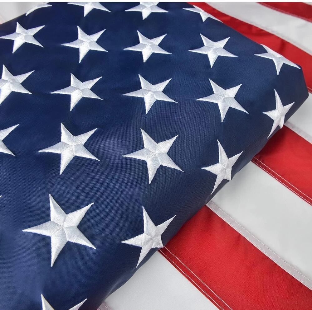 New American Flag Durable Polyester 8 x12’ United States Flag Embroidered Stars